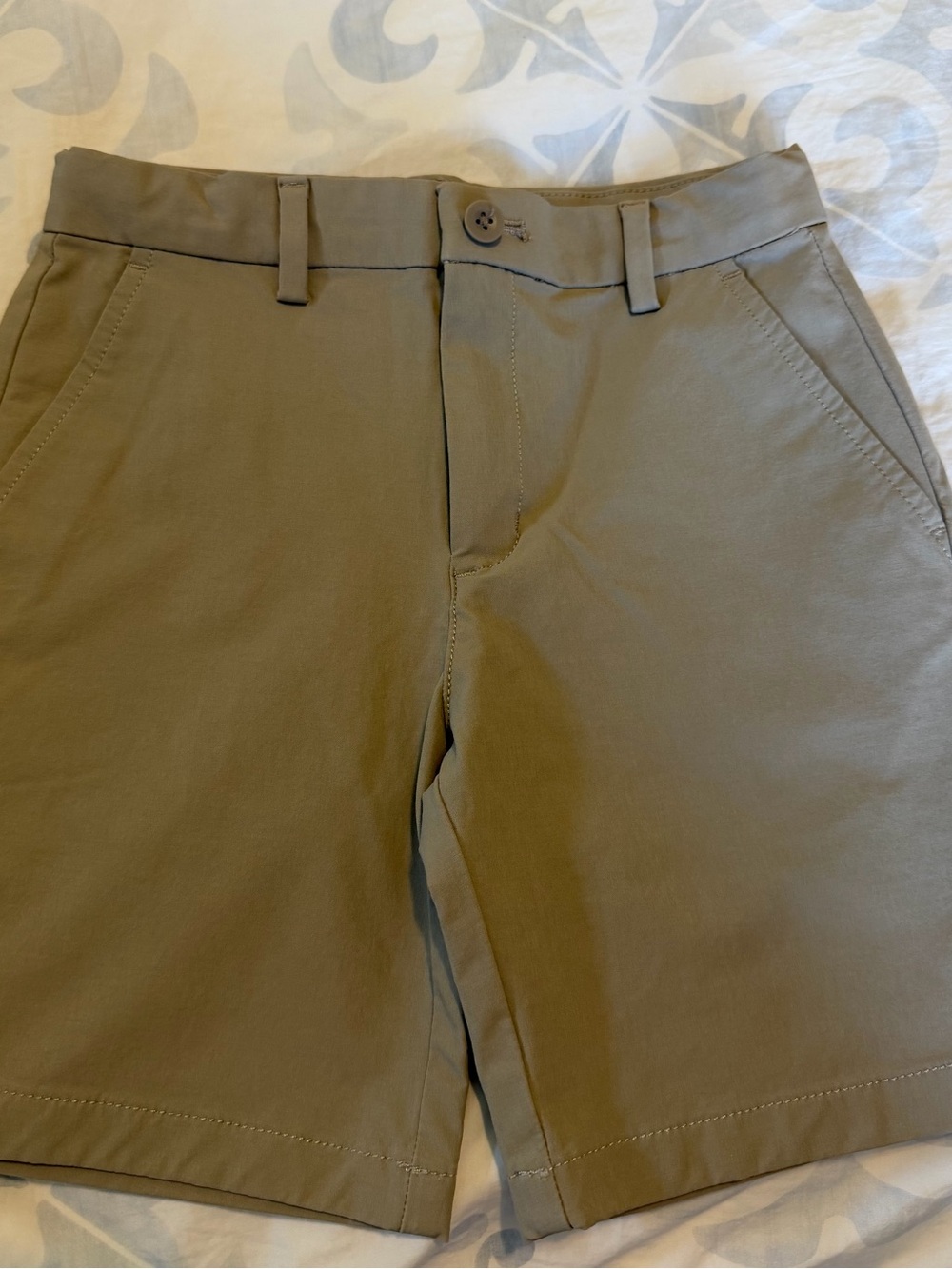 Vineyard Vines boys dark khaki Flat Front Shorts